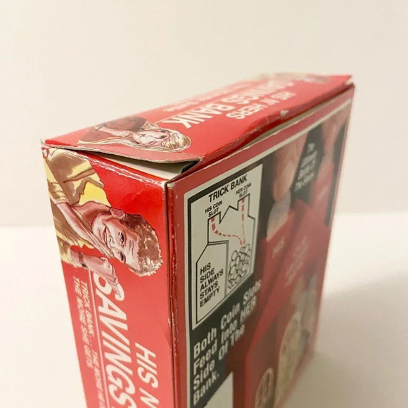 Vintage JSNY  His N Hers Savings Bank Trick Coin Bank - Picture 11 of 14